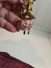 Vintage DESIGNER Signed Baroque Curled Gilt Leaf FRENCH EARRINGS – GORGEOUS Help