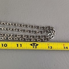 Vintage Monet Chain Necklace 6mm Silver Tone Cable Link Long 54″