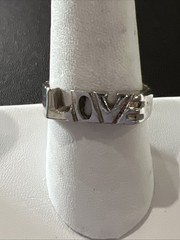 Vintage Ring Size 9.5 Says Love On One Side Stop On The Other