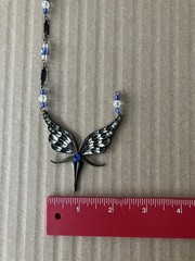 Vintage rare Enamel Metal Brass Fairy Pendant Missing Necklace One Part Only