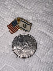 Vintage Set Of Five United States Brooch And Pins One With Rhinestones