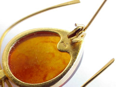 BALTIC AMBER INSECT SPIDER BROOCH GOLD JEWELRY 老琥珀 RUSSIAN USSR SOVIET PIN ORDER