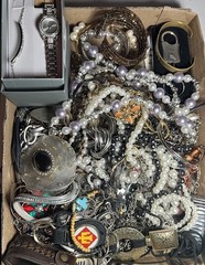4LB+ Vintage Jewelry Lot Signed 925 Sterling Pearls Watches Necklaces Tags