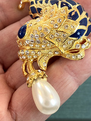 I Am Edgar Berebi my NEW dolphin of the fountain broach Pin Vintage 24k gplate
