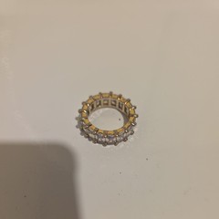 Vtg Sz 5 Ring LGA Laura G Adams Eternity Band 925 Sterling Silver CZ Jewelry