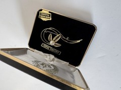 Vintage Brooch Pin Cultura Pearl Gold Tone Filigree Jewelry With Box 2.5”