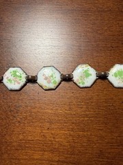 Antique Enamel Panel Bracelet Copper Edwardian/Art Deco Circa 1915–1935
