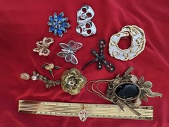 Vintage mixed Lot 10pc Brooch Pin Pendant, Maximal Art, ParkLane.