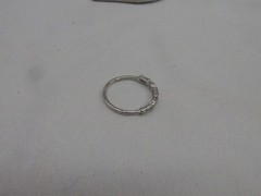 Vintage Sterling Silver Clear Multiple Shape Design Band Style Ring Sz 7 #319