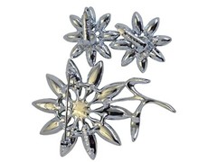 Vtg Sarah Coventry Daisy Time Brooch w/ Matching Clip-on Earrings (1971) Signed