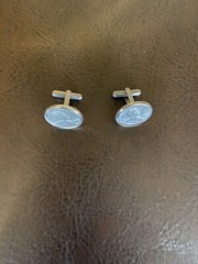 Lincoln Zinc-Coated Steel Cent Cufflinks