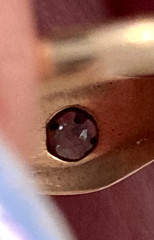 Antique Belcher 10K Rose Gold Old Mine Cut Diamond RING, Size 6.5, 1.6 Grams