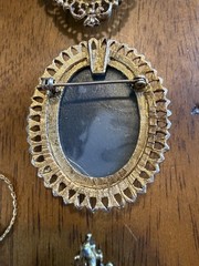 Lot Of 4 Vintage Cameos 1 Necklace And 3 Brooch Pin (1 Gerry)