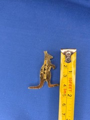 Vintage Australian Kangaroo Brooch with Opal-Style Inlay