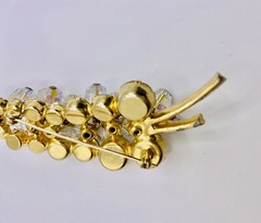 Vintage JULIANA D&E Pin and Earrings With Aurora Borealis Rhinestones BOOK PIECE