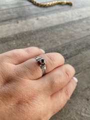 925 Sterling Silver Ring Amethyst Vintage Women Size 6.5