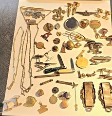 Antique, Vintage Mens Jewelry, Collectibles, Accessories Lot, Over 50 Pieces!