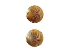 Vintage Christian Dior Women’s Jewelry Gold-Tone Clam Seashell Clip-On Earrings