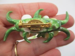 3 PORCELAIN FLOWER BROOCHES ~ ROYAL ADDERLEY, JON ANTON & OTHER MIB! VINTAGE