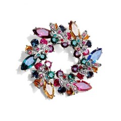 Flower Crystal Brooch For Women Fashion Pin Bouquet Rhinestone Brooches Jewelry
