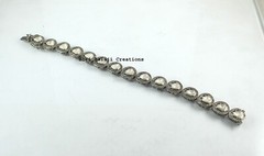 Bangle Natural Rosecut Diamond Uncut Diamond 925Sterling Silver Victorian Bangle