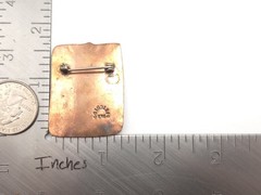 Vintage Sterling Copper Brass Christmas Tree Dog Ornament Holiday Brooch Pin