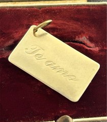 Vintage Charm I Love You Te Amo Necklace Pendant Brass Jewelry Gift For Women