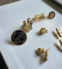 Lot of 7 Vintage Sports Other Assorted Pins Cuff Links. Nice Condition.