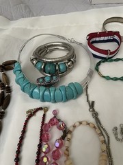 Vintage Jewelry Lot with Various Styles Necklaces/ Earrings/bracelets/ Others