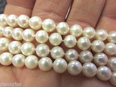 Nice 34 inch 6 to 6.4 mm High Quality Pearl Necklace 18k Clasp Make Offer