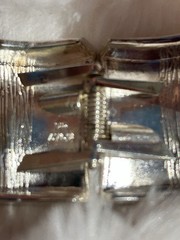 Pair Of Chunky Avon Silver Plate Bracelets Clamper Vintage excellent