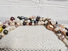 Multi Color Freshwater Pearl Extra Long Cluster Necklace