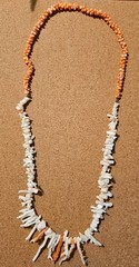 Vintage Natural Coral Necklace Angel Skin Salmon Bead White Branch EUC
