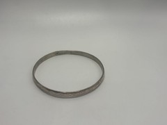Vintage Vintage 1970s/1980s Silver-Tone Leafs & Hieroglyphic Stamped Bangle Brac