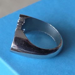 Vintage Batman Ring LOT Size 12 Silver Metal Band Symbol Stamped TM & DC Comics