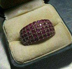 Art Deco Antique 2.90 Ct Natural Red Ruby Vintage Ring 14K Yellow Gold Finish