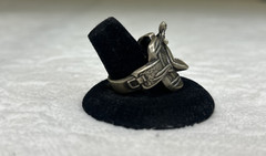 Vintage Nickel Silver Saddle Cowboy Ring Size 12 Benefits Charity Free Ship
