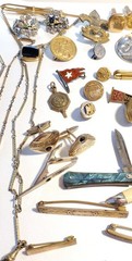 Antique, Vintage Mens Jewelry, Collectibles, Accessories Lot, Over 50 Pieces!