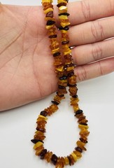 Vintage Baltic Amber Nugget Bead Necklace 22” – 19 Grams