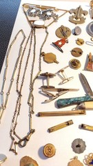 Antique, Vintage Mens Jewelry, Collectibles, Accessories Lot, Over 50 Pieces!