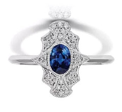 2Ct Art Deco Style Lab Created Diamond Engagement Wedding 14K White Gold FN Ring