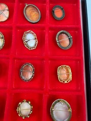 Antique Cameo Brooch Collection. 35 Total