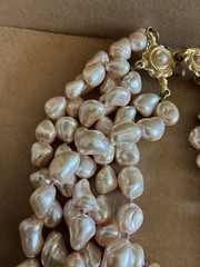 JOSE & MARIA BARRERA 24k Gold Plated Baroque pearl NECKLACE