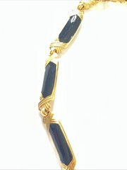 Black & Gold Tone Necklace 16” Choker
