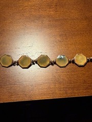 Antique Enamel Panel Bracelet Copper Edwardian/Art Deco Circa 1915–1935
