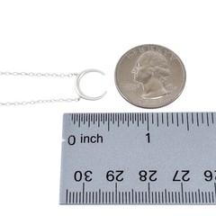 Vintage Sterling Silver 925 Crescent Moon Necklace 18”