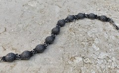 ✨🫧 VINTAGE .925 STERLING SILVER DOME BEAD BALL Link Bracelet | ESTATE Piece 🫧✨