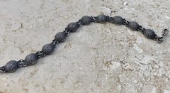 ✨🫧 VINTAGE .925 STERLING SILVER DOME BEAD BALL Link Bracelet | ESTATE Piece 🫧✨