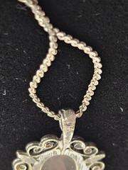 Vintage Avon Sterling Silver Filigree Cameo Pendant Necklace 16″ Chain