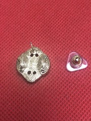 VTG NOS NWT 1928 BRAND GOLD TONE CLEAR& GARNET COLORED STUD EARRINGS